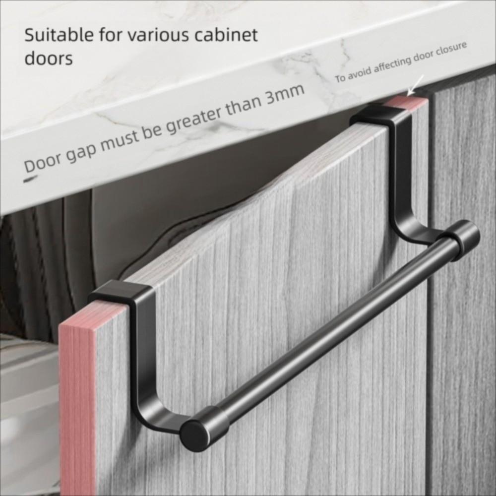Rag Hanger Over Cabinet Towel Rack Punch-free Door Hanging Towel Racks Towel Storage Organizer