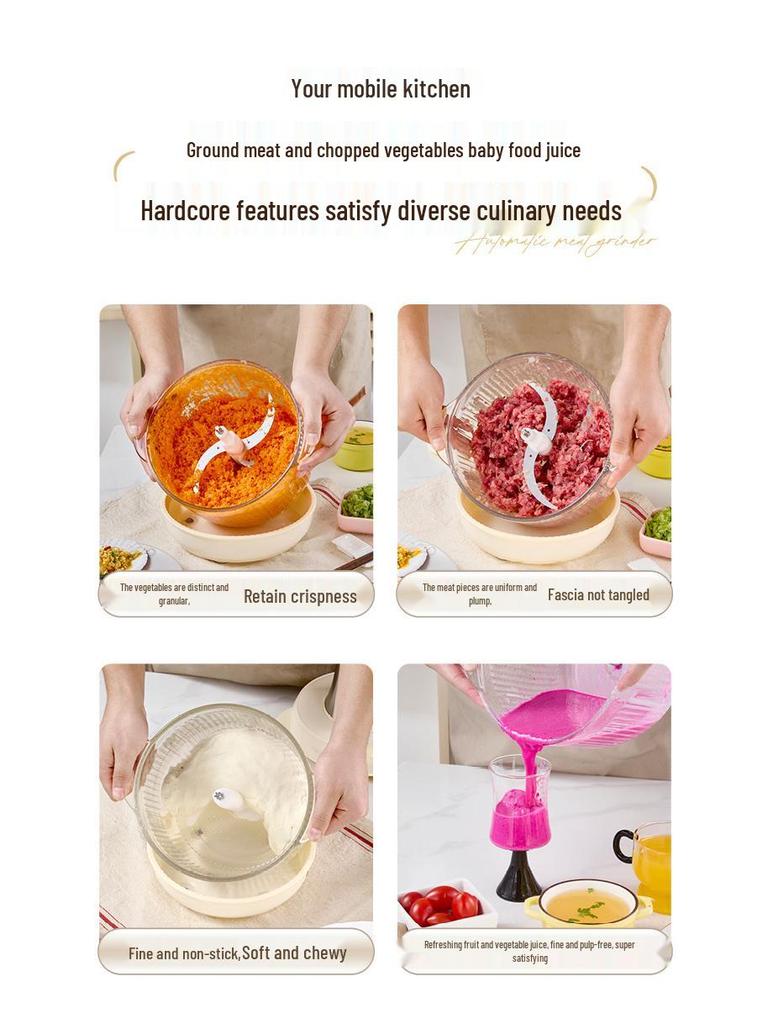 Автоматическая тестомесильная машина и мясорубка Dingsheng 5 л с управлением в одно касание