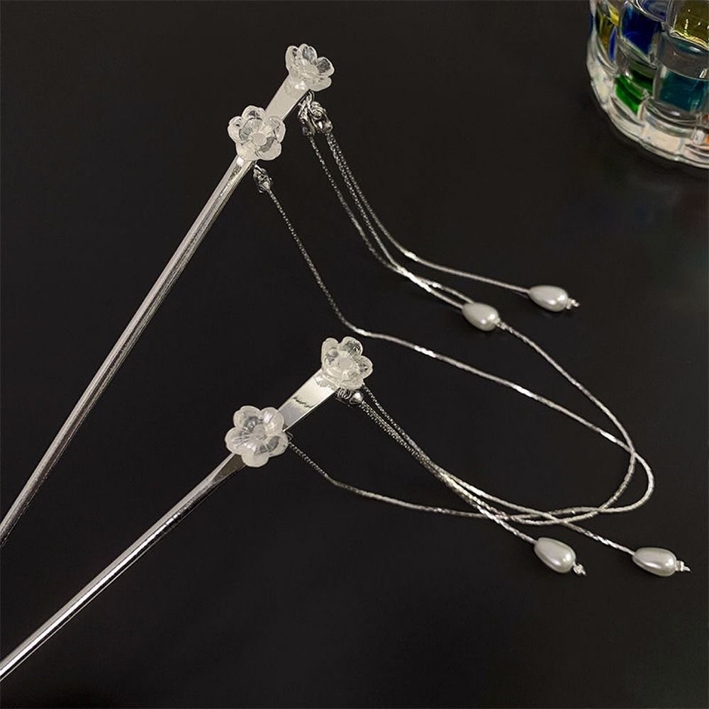 Головной убор Вставка для волос веер Заколки для волос в китайском стиле Двойная кисточка для волос Вилка для волос Аксессуары для волос