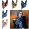 Watercolour Print Islam Scarf Breathable Women Sunscreen Shawl Luxury Woven Hijab Scarf  Party