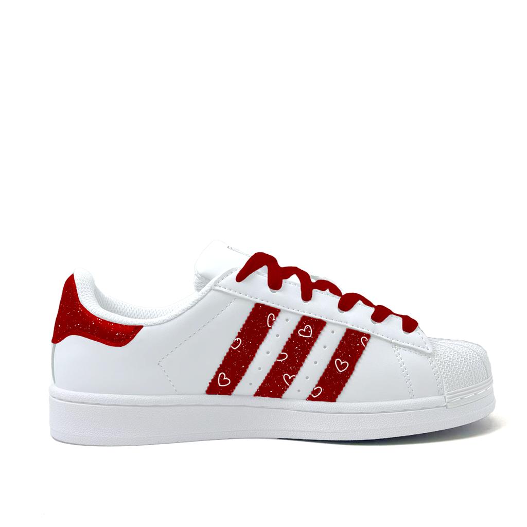 Adidas Originals Superstar Red Letter Abrasion Resistant Slip Resistant Abrasion Resistant Slip Resistant Low top JQ4098(team913-)