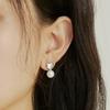 ADAUL Full Heart Pearl Earring - Silver