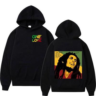 Худи с графическим принтом рэпера Боба Марли One Love для мужчин, повседневная мода, ретро пуловер, толстовка, унисекс, хип-хоп, оверсайз, худи, стритвир