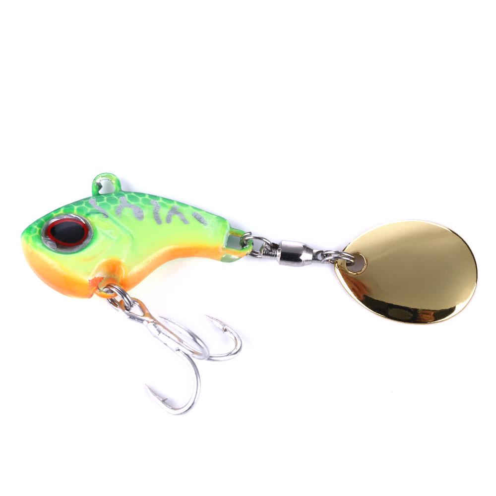 1 шт., рыболовная приманка, искусственная приманка для выстрела, жесткая приманка Vib, вращающаяся приманка с блестками