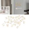 124Pcs 4cm Wood Letter Chips Wood color English Shape Decor Home Decoration Chips  DIY Painting Art