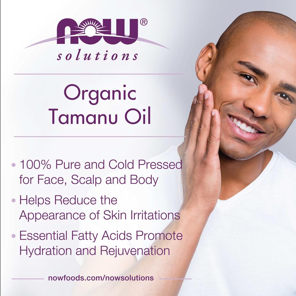 Now Foods Certified Organic & 100% Pure Ingredients, Tamanu Oil, 1 Fl Oz (30 Ml)