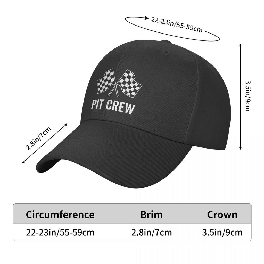 Custom Race Car Pit Crew Checkered Flag Baseball Cap Outdoor Unisex Women's Adjustable Racing Sport Dad Hat Spring Snapback Caps