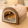 Big Dog Kennel Warm Winter Foldable Dog House Mat Detachable Washable Dogs Bed Nest Deep Sleep Tent Medium Large Dogs House Pet Supplies Pet Cat Bed