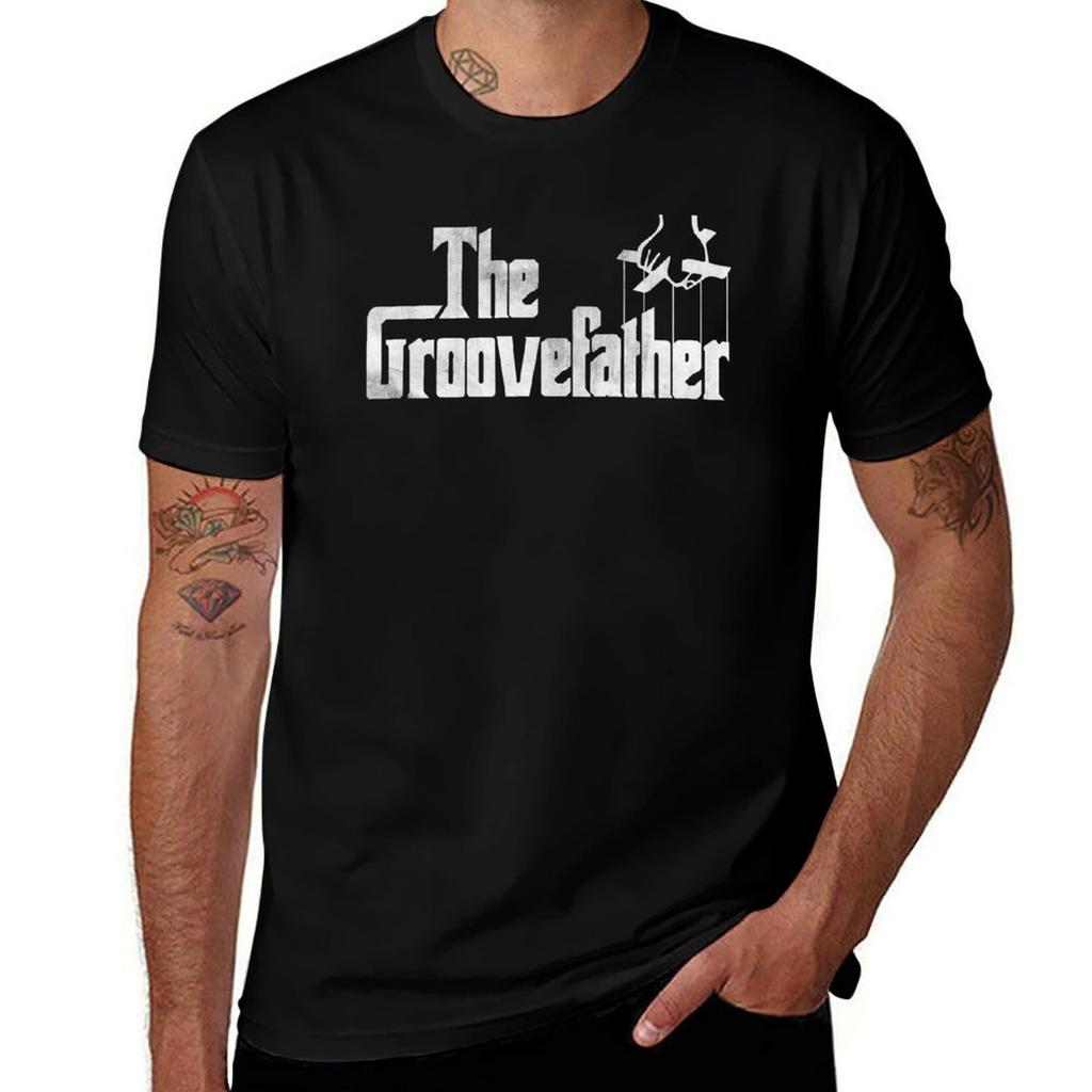 Футболка The GrooveFather мужская футболка хлопок 100% черная хлопковая футболка однотонная для мужчины упаковка Футболка