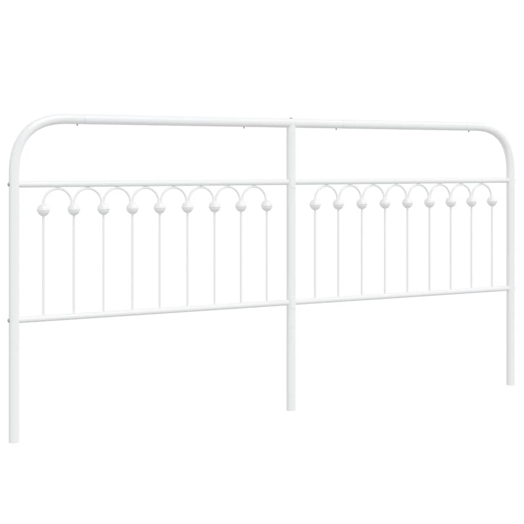 Vidaxl Metalowe Wezgłowie, Białe, 200 Cm