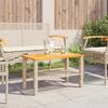 VidaXL Table de Jardin, Table à Manger, Table de Repas, Meuble de Patio Terrasse Arrière-cour Extérieur, Beige Résine 366272