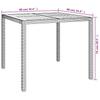 Garden Table Gray 90 x 90 x 75 cm Poly Rattan