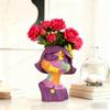 Whirling Hair Girl Resin Flower Vase  Tranquil And Soothing Desktop Decorative Craft
