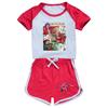 5181 Детский Рождественский Комплект Одежды для Девочек: Футболка с Принтом POP Rumi Zoey Mira, Шорты, Спортивный Костюм