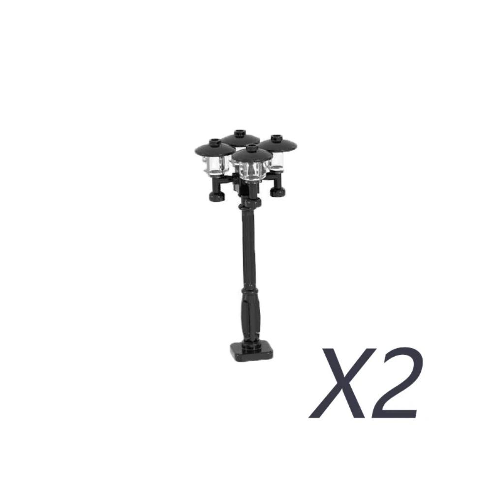 City Street Series Building Blocks Accessories Rail Transit Train Signal Light Railings Brick Toilet Flower Bed Phone Box Toy