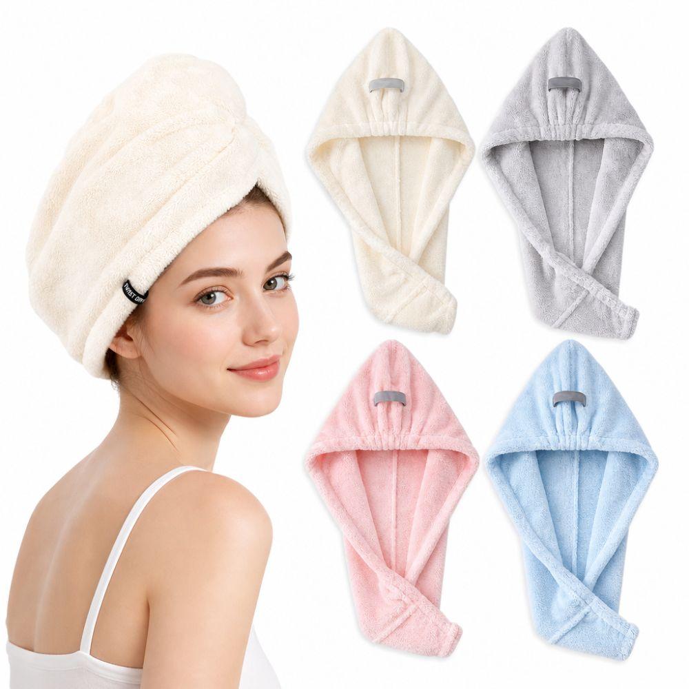 Thickened Hair Drying Cap Quick-drying Shower Cap Wiping Hair Towel For Women with Long Hair