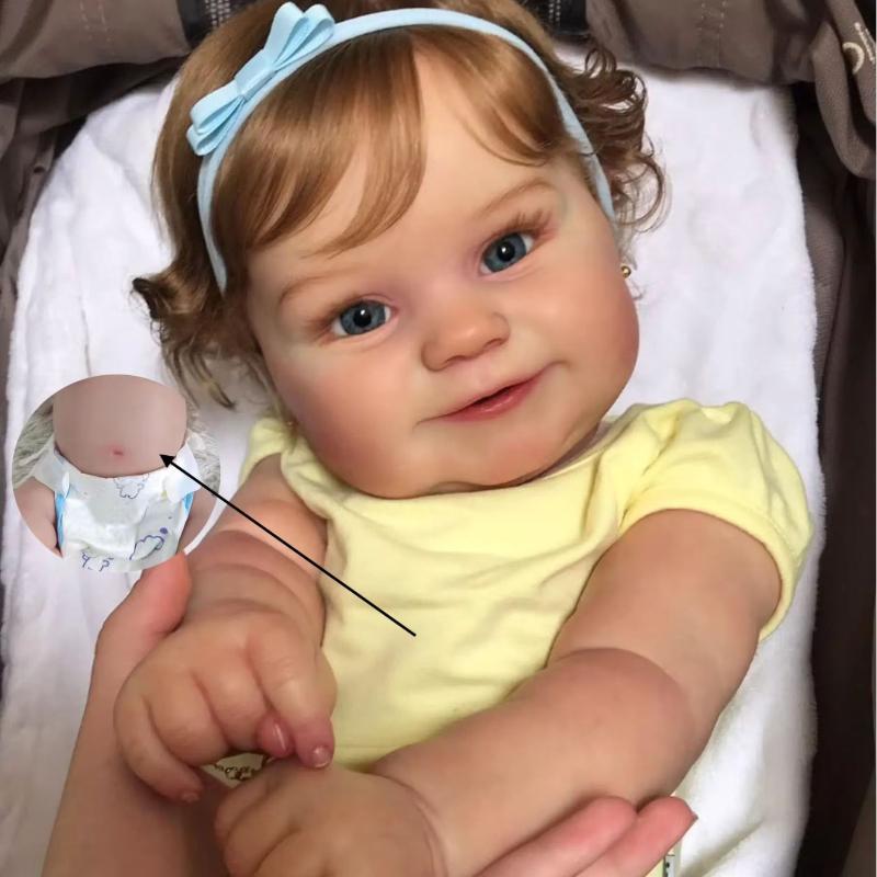 50 см полностью виниловое тело куклы-девочки Reborn, реалистичная 3D кукла с высокоцветной росписью, имитация кожи, яркая кукла Rebirth, можно купать, детские игрушки для игр в домике