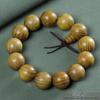 Golden Sandalwood Buddhist Beads Bracelet: Men's & Women's 108 Beads Rosary for Cultural and Spiritual Play.