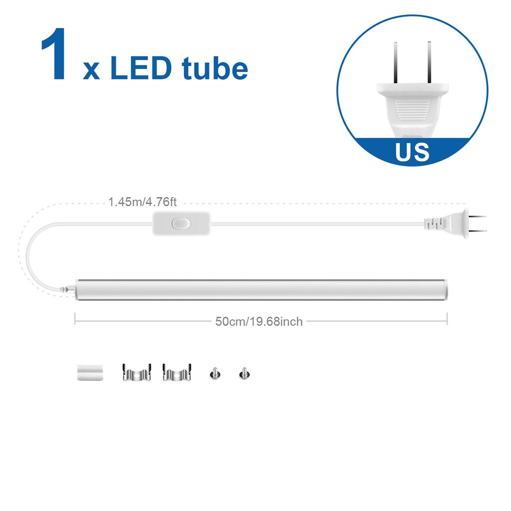 50CM T5 Aluminum LED Bar Light Tube 110V 220V 15W LED Fluorescent Tube Bulbs Replace Desk Lamp Garage Cabinet Warehouse Lighing