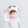 Зимняя шапка для малышей 2-8 лет с флисовой подкладкой для девочек и мальчиков, детские шапочки с ушками, шарф-балаклава, вязаная шапка-бини, балаклава, шапки-маски