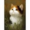 Игривая Кошка Цветочное Масло Постеры Бабочка Утята Колокольчик Современные Принты Картина на Холсте Настенное Искусство Картинки Декор Дома Гостиной