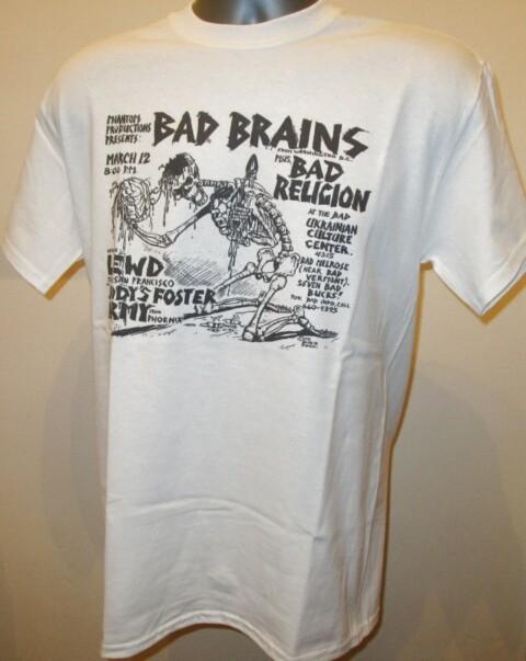 Bad Brains Skeleton Poster T-shirt Hardcore Punk Music Religion JFA Fishbone 110
