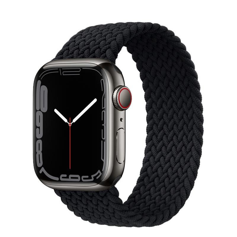Плетеный ремешок Solo для Apple Watch Band 44 мм, 40 мм, 45 мм, 41 мм, 49 мм, 42 мм, 38 мм, эластичный браслет iWatch series 7, 3 SE, 6, 8, ультра-ремешок
