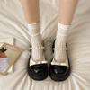 Сяосянфэн толстый каблук толстая подошва увеличивающие рост туфли Мэри Джейн женские одинарные туфли 2025 лето новые французская юбка JK маленькие кожаные туфли