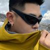 Wang Anyu sunglasses sunglasses men's ruffian handsome big frame hiking anti-ultraviolet YK sunglasses women