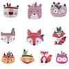 Nordic Style Wood Plastic Ornaments Cartoon Animal Head Wall Decor