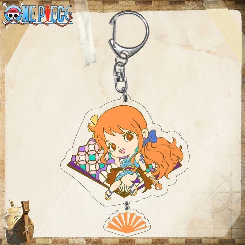 One Piece King Luffy Sona Beauty Подвеска Аниме Акриловый Брелок Прозрачный Брелок Акрил