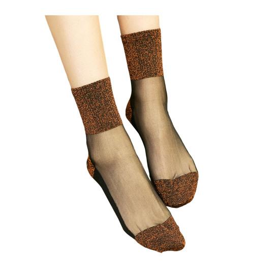 Yousheng 10 пар женских прозрачных блестящих носков до щиколотки, шелковистые прозрачные блестящие носки, ультратонкие блестящие короткие носки для весны и лета