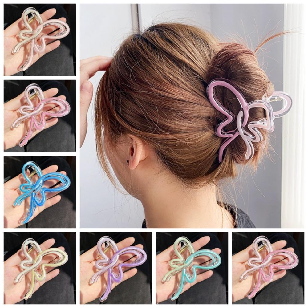 Headdress Butterfly Hair Claw Plastic Butterfly Hairpin Sweet Butterfly Shark Clip Vacation