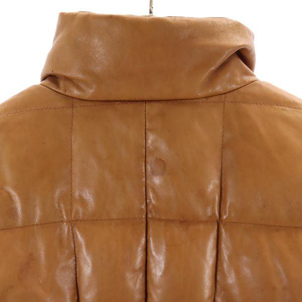 Aquascutum Овечья кожа Кожа ягненка Пуховик 8F Коричневый Женский Б/у