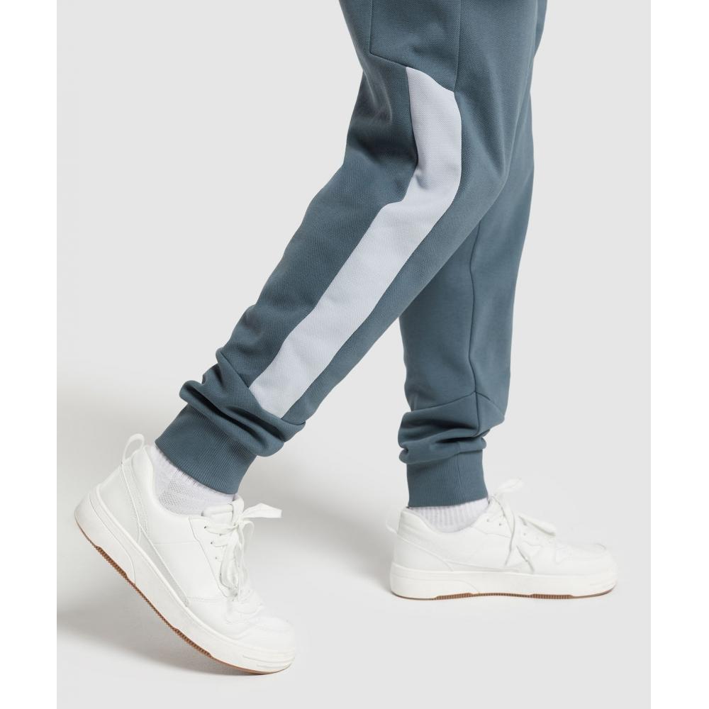 Gymshark Pique Joggers Titanium Blue Fresh Blue A6a6t Ucwg