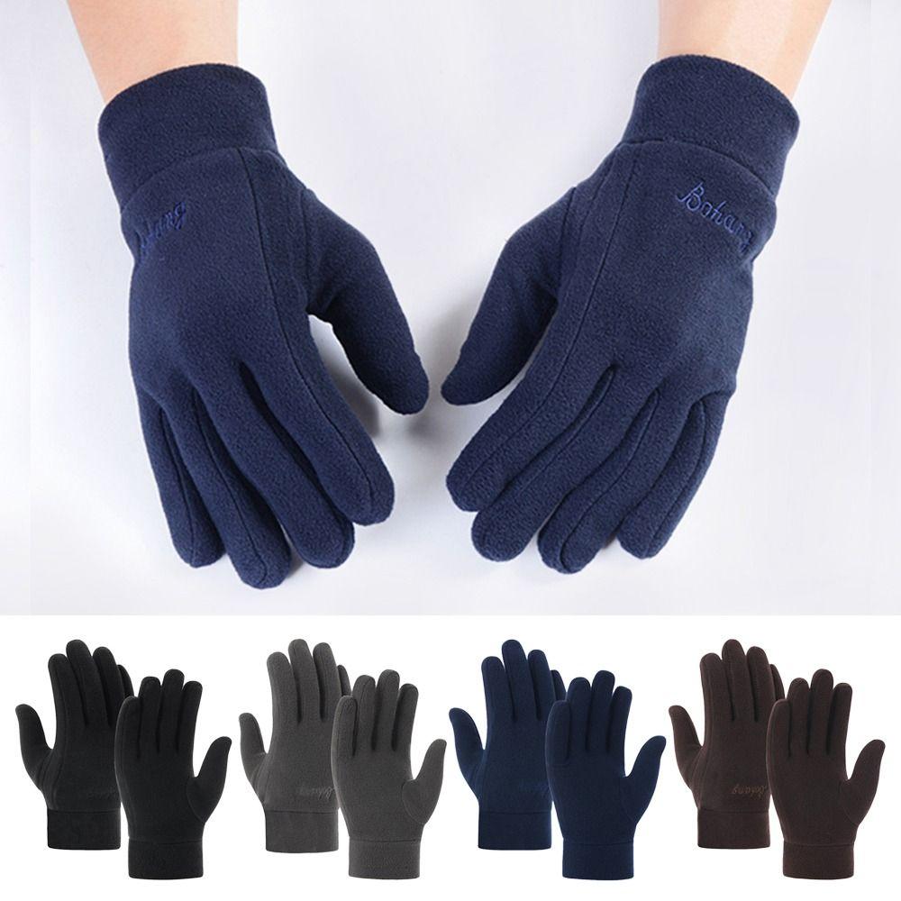 Driving Gloves Fleece Outdoor Sport Full Finger Mittens Thick Plush Women Gloves Furry Warm Mitts