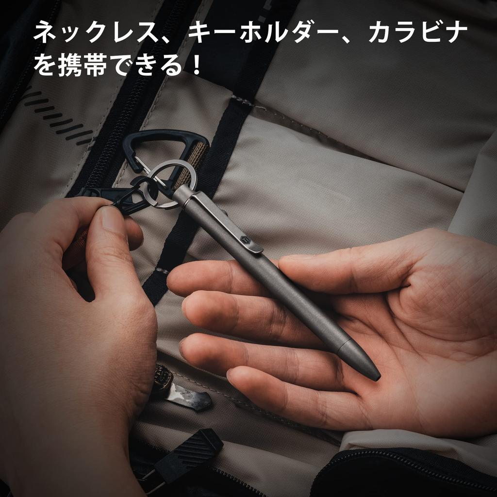 KeyUnity Ручка с болтовым механизмом KP01 с клипсой, титановый сплав, EDC карманная ручка, выдвижная металлическая шариковая ручка для ежедневного ношения, полированная