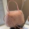 Autumn New Hair Bag Fashion Trend Women's Handbag Texture Large Capacity Small Square Bag Foreign Style Plush Bag