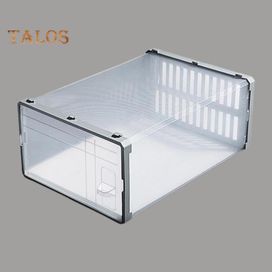 Дизайнерская коробка для обуви с пряжкой. Простота установки. Полезный прозрачный контейнер для хранения обуви. Товары для дома.