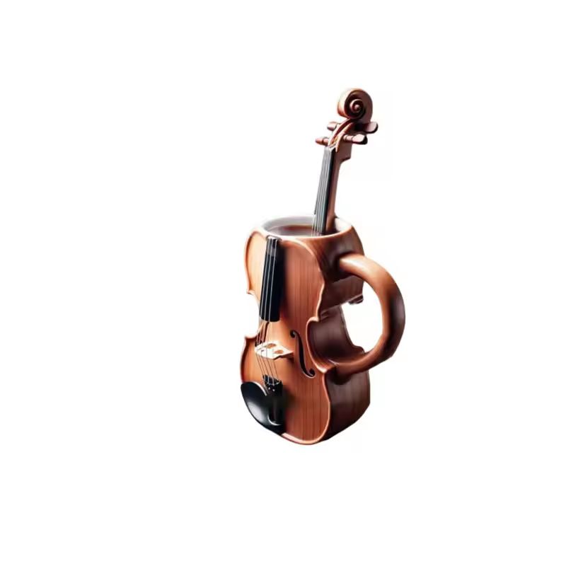 Новый креативный музыкальный инструмент, кофейная чашка с рисунком гитары, кружка для летних и зимних напитков, подарок любителям музыки на праздник