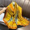 180*85cm Luxury Brand Women Summer Silk Scarves Shawl Lady Wrap Soft Female Europe Designer Beach Bandanna