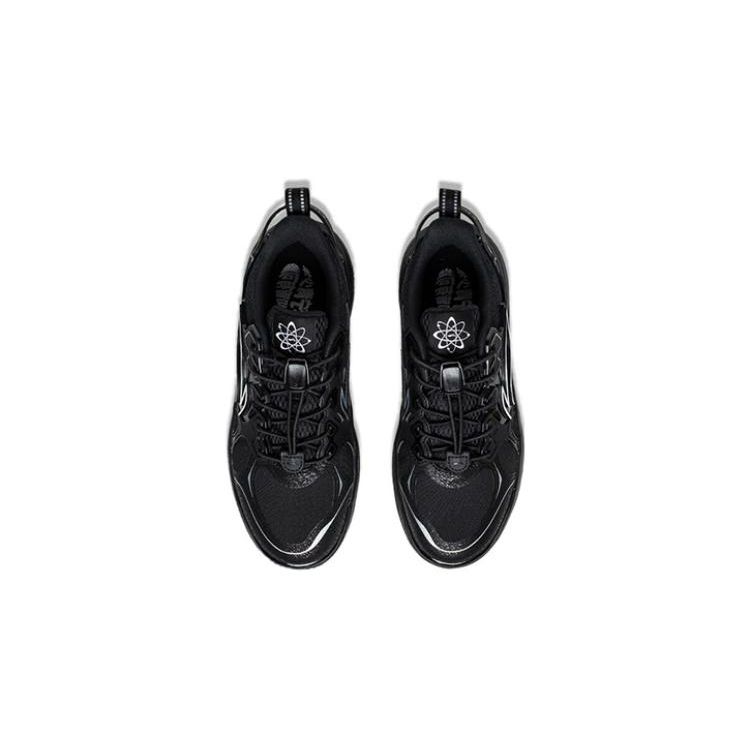 Li Ning Comfortable Non-Slip Wear-Resistant Low-Top Running Shoes Kids Sneakers Black YKCT148-3