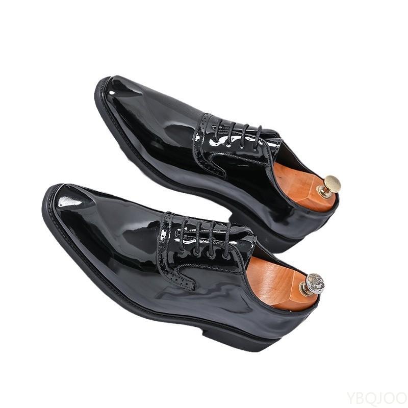 Male Pointed Leather Shoes Luxury Mens Oxford Leather Shoe Wedding Leather Dress Shoes Green Gentleman Office Man Loafers