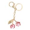 Rhinestone Cherry Bag Pendant Charms Car Keyring Cute Cherry Keychain  Gift