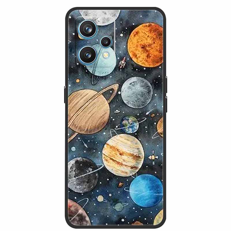 Чехол для Realme 9 RMX3521 Ударопрочный Мягкий силикон ТПУ Задняя крышка Для телефона Realme9 4G Чехлы Realme 9 6,4 дюйма Милый мультяшный чехол-сумка