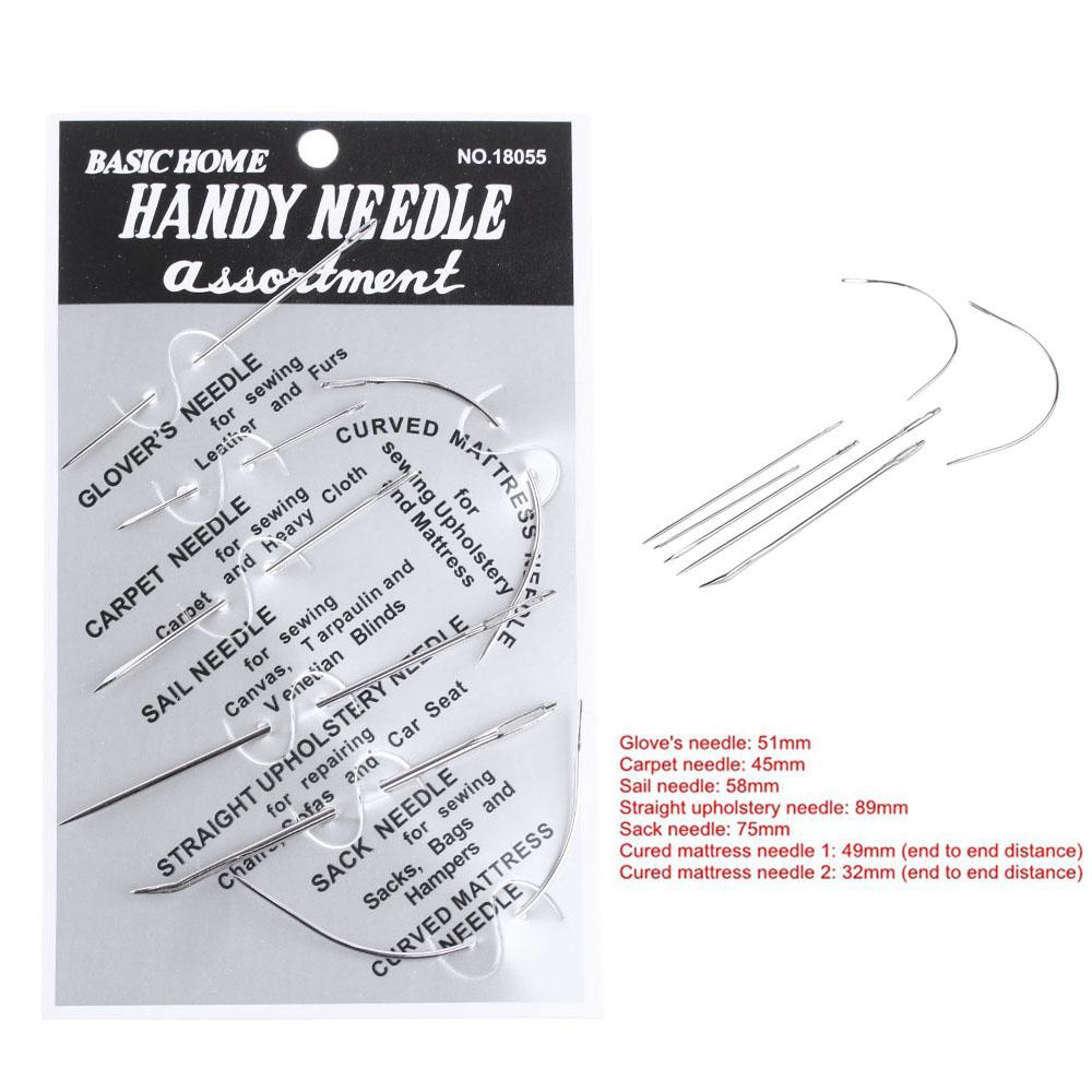 7 Pcs/set Crafts Leather Carpet Curved Hand Repair Upholstery Sewing Needles