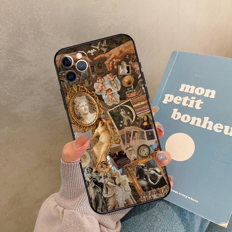 Чехол-коллаж «Известные картины эпохи Возрождения» для iPhone 17 Air 16 15 14 13 11 12 Pro Max 13 mini XR 15 16 Plus 16e Задняя крышка