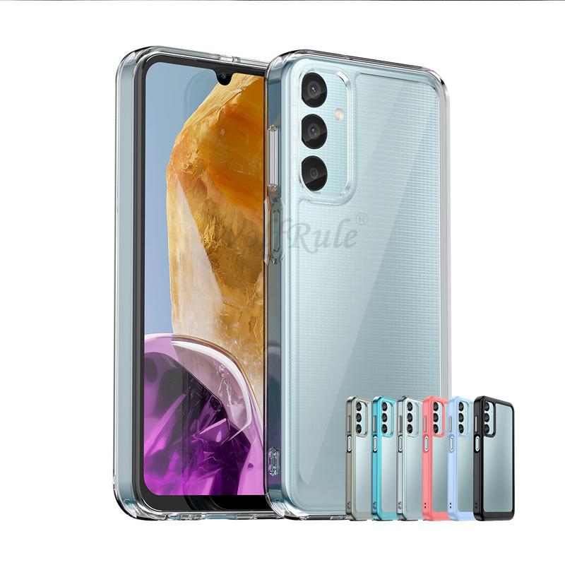 Для Samsung M55 Чехол Обложка Samsung Galaxy M55 M 55 5G Capas Противоударный Бампер для телефона Прозрачная Рамка Прозрачный Samsung M55