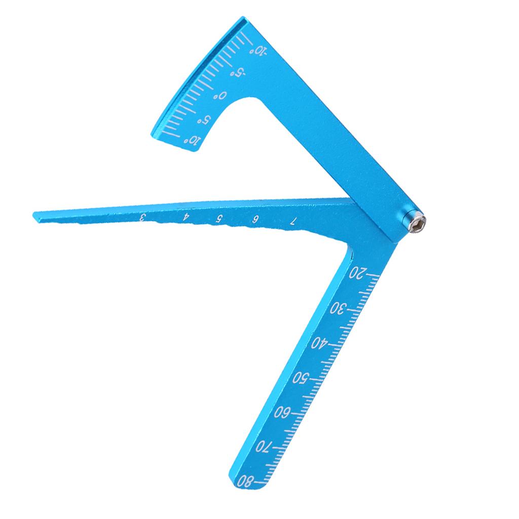 RC Accessory Blue Adjustable Ruler Adjusting Height And Wheel Rim Camber Tool