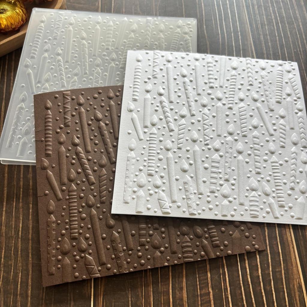 3D Textured Plastic Embossing Mold - Concave-Convex Template for DIY Journal Embossing, Set of 39.